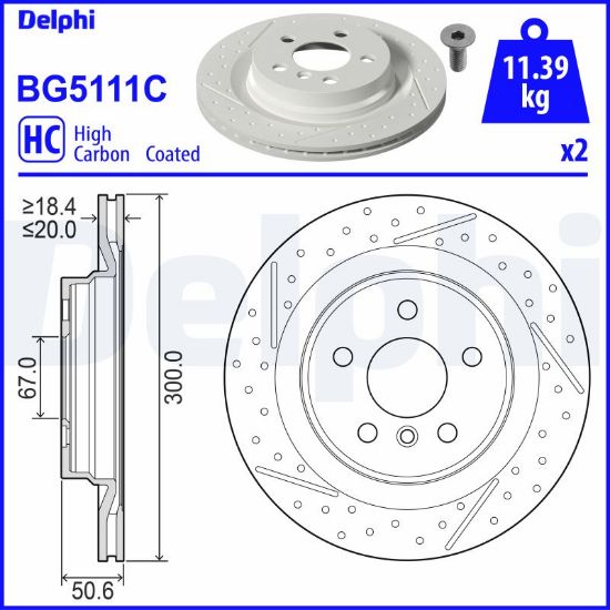 Obrázok Brzdový kotúč DELPHI  BG5111C
