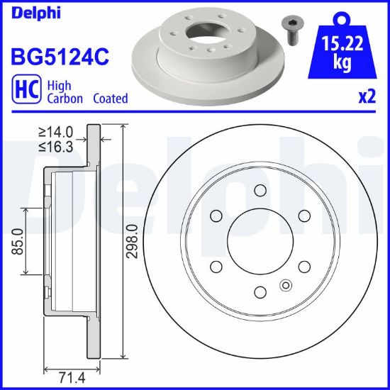 Obrázok Brzdový kotúč DELPHI  BG5124C