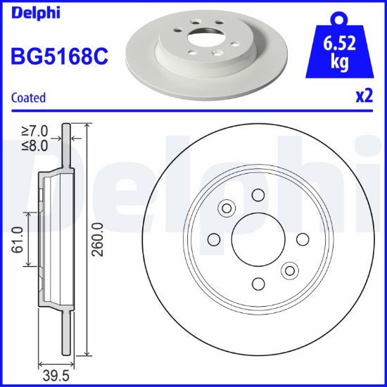 Obrázok Brzdový kotúč DELPHI  BG5168C
