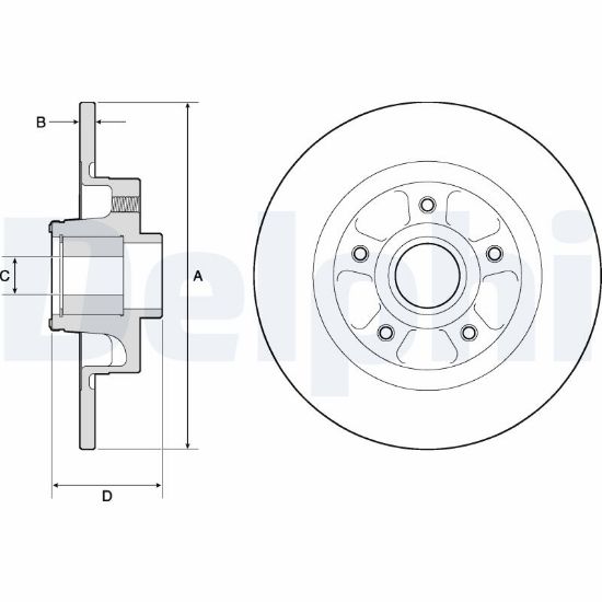 Obrázok Brzdový kotúč DELPHI  BG9132RSC
