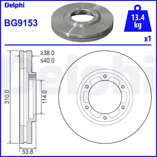 Obrázok Brzdový kotúč DELPHI  BG9153