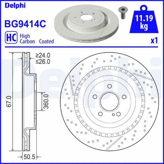 Obrázok Brzdový kotúč DELPHI  BG9414C