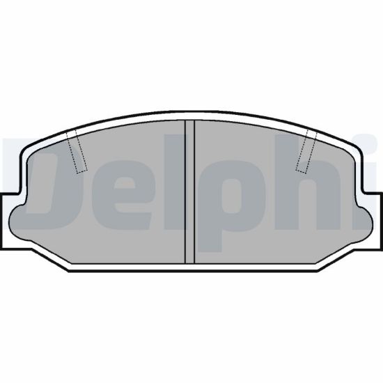 Obrázok Sada brzdových platničiek, Parkovacia kotúčová brzda DELPHI  LP236