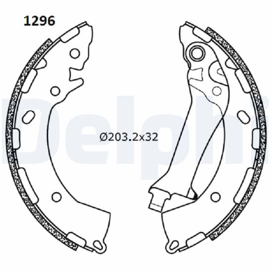 Obrázok Sada brzdových čeľustí DELPHI  LS2180