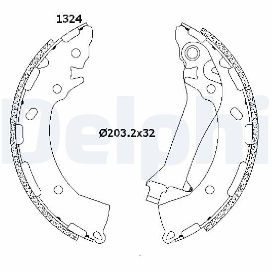 Obrázok Sada brzdových čeľustí DELPHI  LS2200