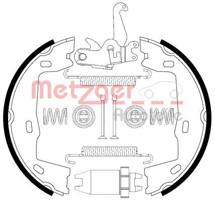 Obrázok Sada brzd. čeľustí parkov. brzdy METZGER  0152021