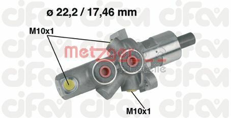 Obrázok Hlavný brzdový válec METZGER CIFAM 202175