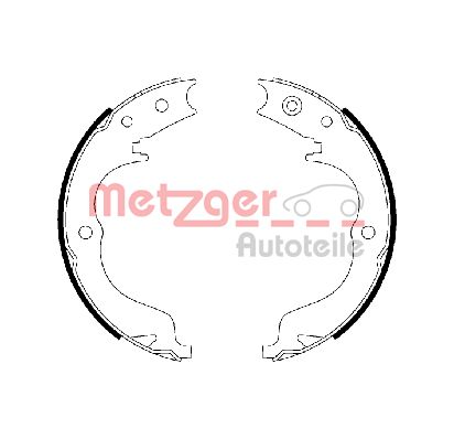 Obrázok Sada brzd. čeľustí parkov. brzdy METZGER  MG110