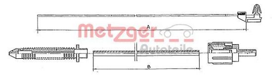 Obrázok Plynové lanko METZGER COFLE 100381