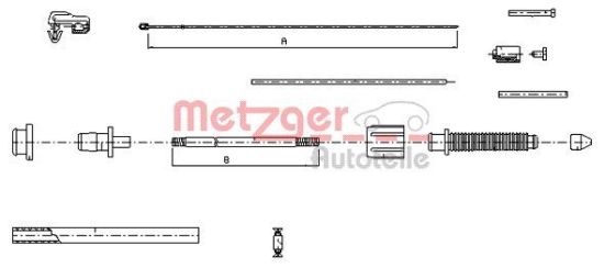 Obrázok Plynové lanko METZGER COFLE 100382