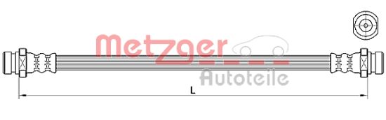 Obrázok Brzdová hadica METZGER  4110640