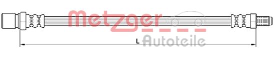 Obrázok Brzdová hadica METZGER  4110641