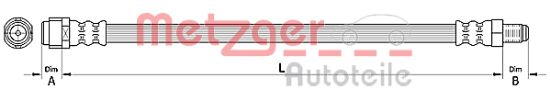 Obrázok Brzdová hadica METZGER  4110726