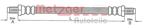 Obrázok Brzdová hadica METZGER  4118376