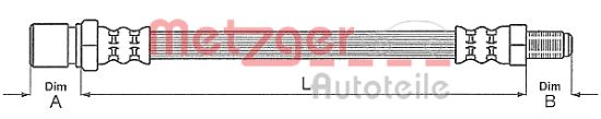 Obrázok Brzdová hadica METZGER  4112269