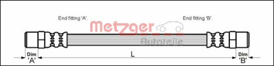 Obrázok Brzdová hadica METZGER  4110597