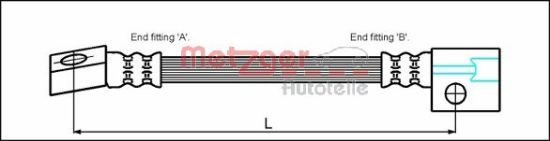 Obrázok Brzdová hadica METZGER  4112811