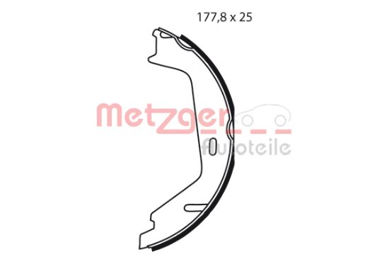 Obrázok Sada brzd. čeľustí parkov. brzdy METZGER  MG238
