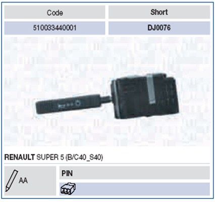 Obrázok Spínač riadenia MAGNETI MARELLI  510033440001