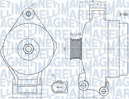Obrázok Alternátor MAGNETI MARELLI  063732044010