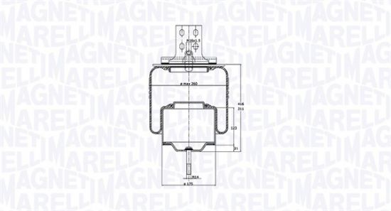Obrázok Mech pneumatického prużenia MAGNETI MARELLI  030607020157