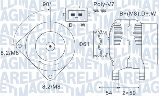 Obrázok Alternátor MAGNETI MARELLI  063731143010