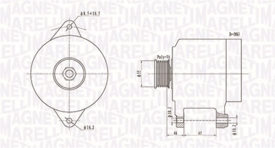 Obrázok Alternátor MAGNETI MARELLI  063731306010
