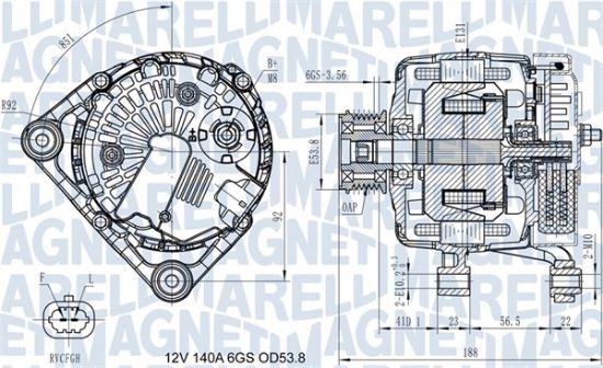 Obrázok Alternátor MAGNETI MARELLI  063731406710