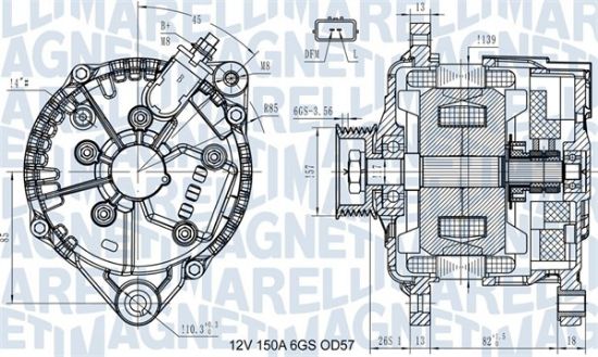 Obrázok Alternátor MAGNETI MARELLI  063731430110