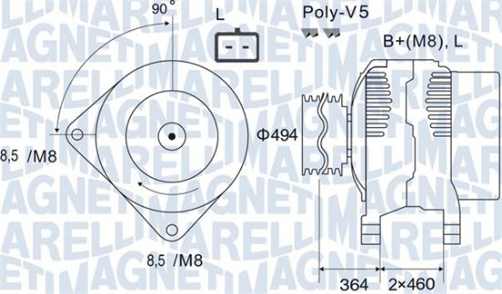 Obrázok Alternátor MAGNETI MARELLI  063731645010