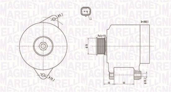 Obrázok Alternátor MAGNETI MARELLI  063731653010