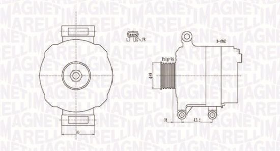 Obrázok Alternátor MAGNETI MARELLI  063731676010