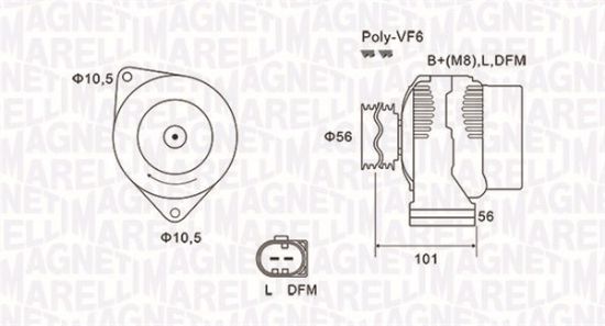 Obrázok Alternátor MAGNETI MARELLI  063731689010