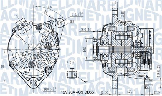 Obrázok Alternátor MAGNETI MARELLI  063731725010