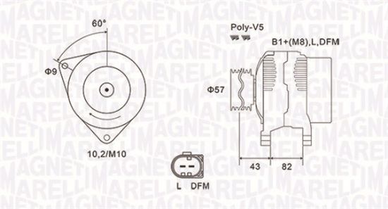Obrázok Alternátor MAGNETI MARELLI  063731759010