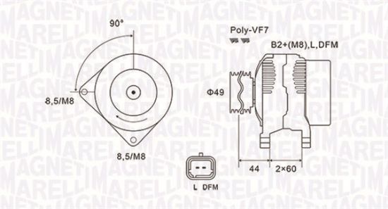 Obrázok Alternátor MAGNETI MARELLI  063731877010