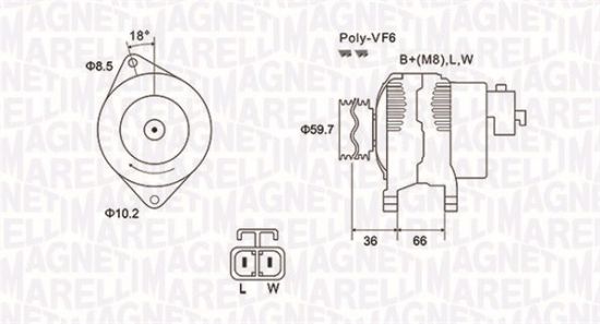 Obrázok Alternátor MAGNETI MARELLI  063731901010