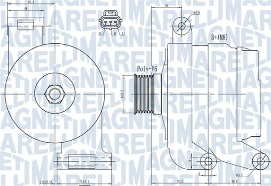 Obrázok Alternátor MAGNETI MARELLI  063731931010