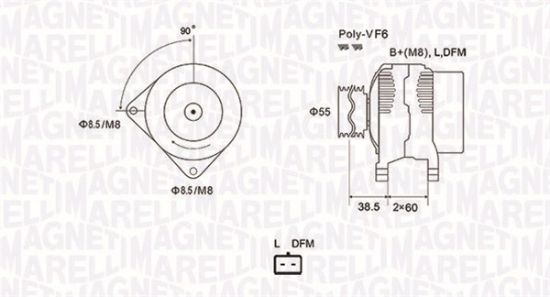 Obrázok Alternátor MAGNETI MARELLI  063731933010