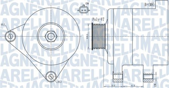 Obrázok Alternátor MAGNETI MARELLI  063731936010