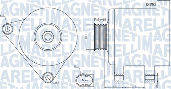 Obrázok Alternátor MAGNETI MARELLI  063731937010