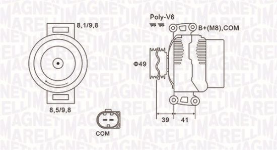 Obrázok Alternátor MAGNETI MARELLI  063731953010