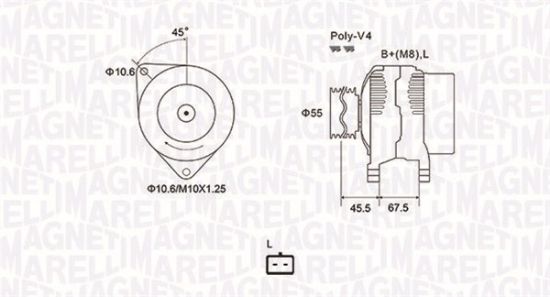 Obrázok Alternátor MAGNETI MARELLI  063731963010