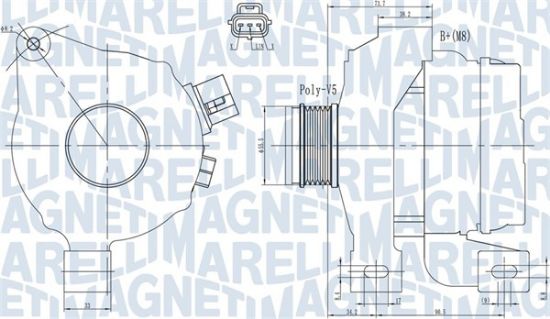 Obrázok Alternátor MAGNETI MARELLI  063731966010
