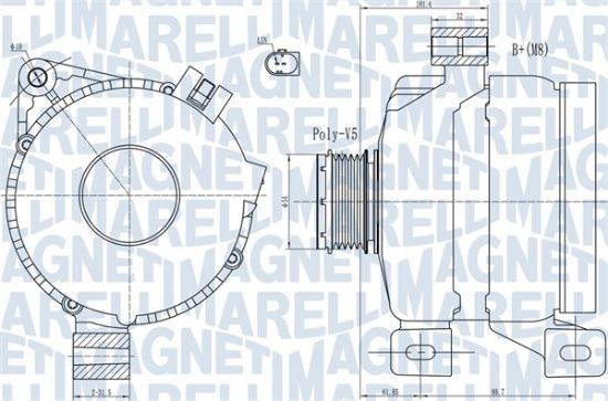 Obrázok Alternátor MAGNETI MARELLI  063731968010