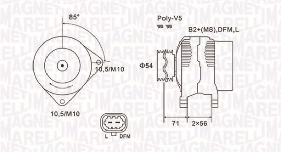 Obrázok Alternátor MAGNETI MARELLI  063731973010