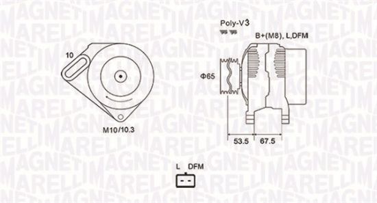Obrázok Alternátor MAGNETI MARELLI  063731976010