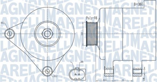 Obrázok Alternátor MAGNETI MARELLI  063731985010