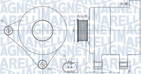 Obrázok Alternátor MAGNETI MARELLI  063731986010