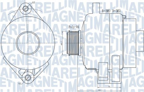 Obrázok Alternátor MAGNETI MARELLI  063731995010